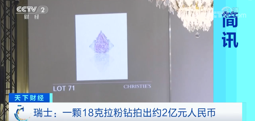 拍出2亿元！18克拉粉钻长这样→