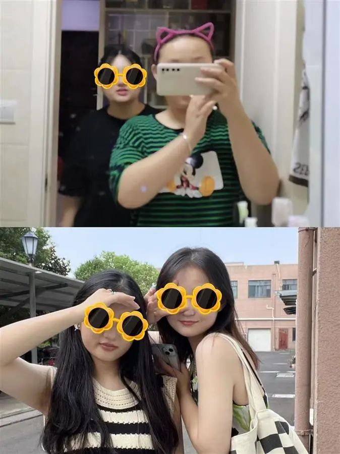 140多斤的00后闺蜜一起减肥：一个瘦了42斤，一个瘦了48斤