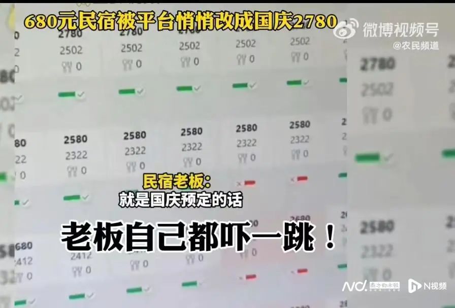 680元民宿，国庆变2780元！老板回应了