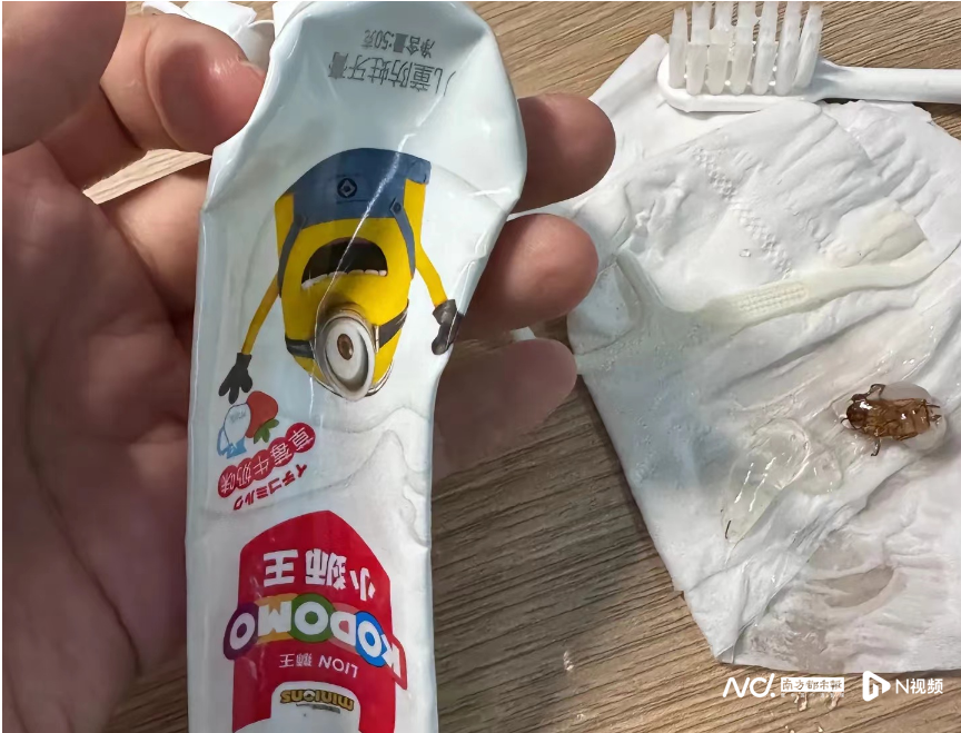 被曝牙膏里挤出蟑螂！知名品牌回应