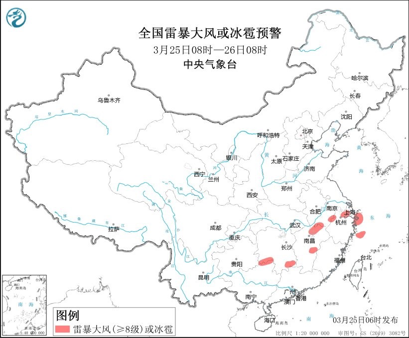 连发4条雷雨大风黄色预警！部分地区或有冰雹