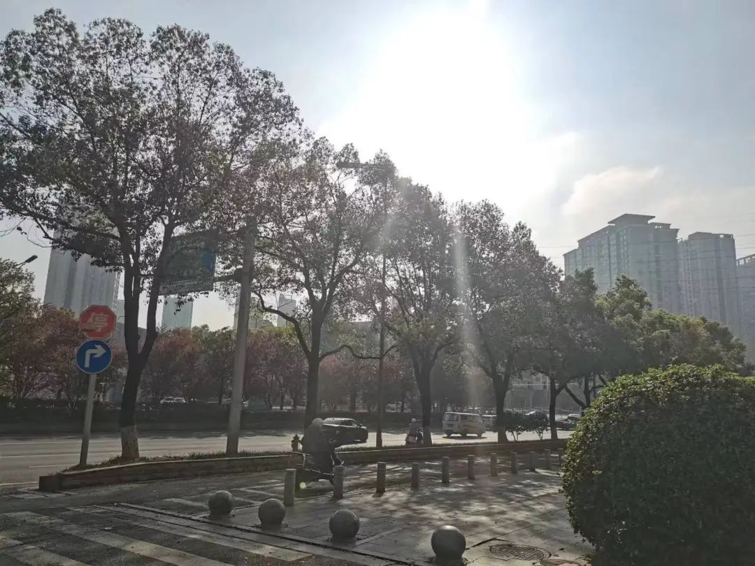 长沙的天气还怪懂事的！昨晚入睡时狂风暴雨，今早上班时艳阳高照 ... ...