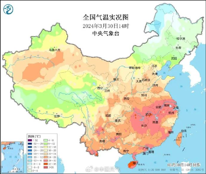 南方多地3月底暖到破纪录，合肥、南京超过30℃