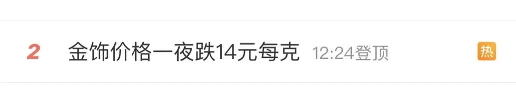 金价暴跌！