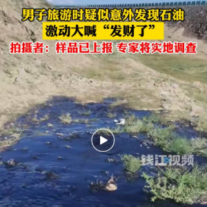 男子阿勒泰旅游疑意外发现石油，激动大喊“发财了”！官方通报 ... ... ...