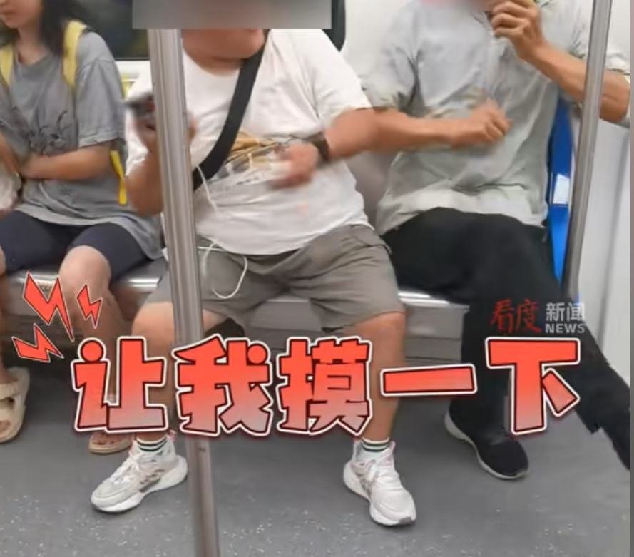 “女子”地铁上多次摸大爷隐私部位，同排乘客全吓跑！
