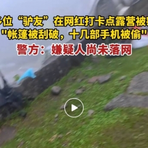 多人称在网红打卡地露营失窃！“深夜帐篷被划破，十几部手机遭偷”，警方：嫌疑人尚未 ...