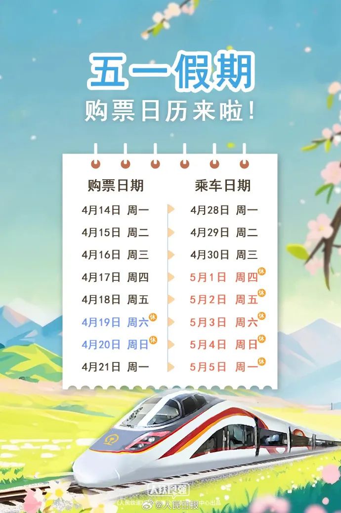 突发！12306崩了？客服回应：压力较大；明天可买五一当天火车票，这份购票日历请收好  ...