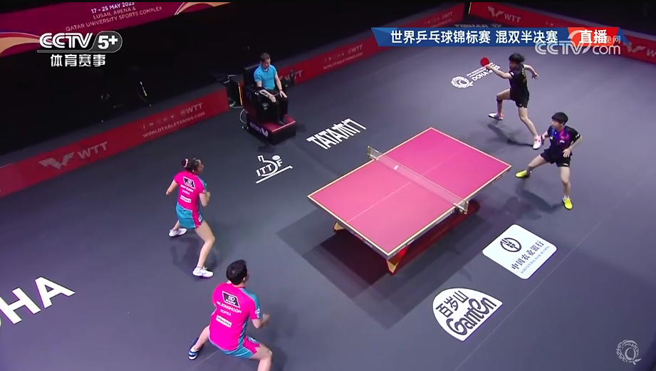 王楚钦/孙颖莎3-0战胜韩国组合林钟勋/申裕斌，闯进世乒赛混双决赛！ ... ...