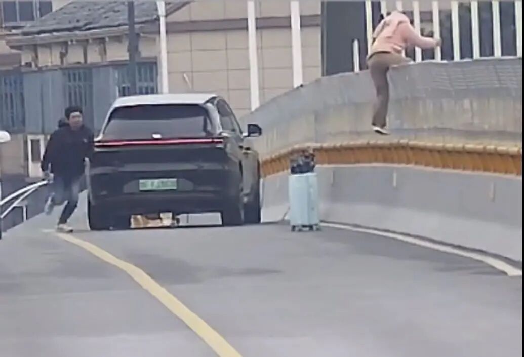 20秒飞身拽回轻生女子！浙FFJ3808车主：没时间多想，必须要拉一把 ...