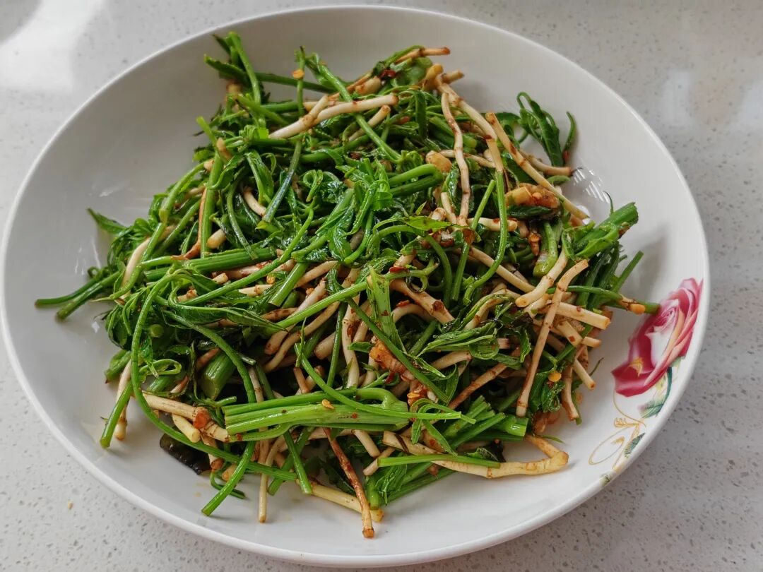 超级开胃下饭菜:凉拌火莲菜折耳根，满是大自然春的气息！